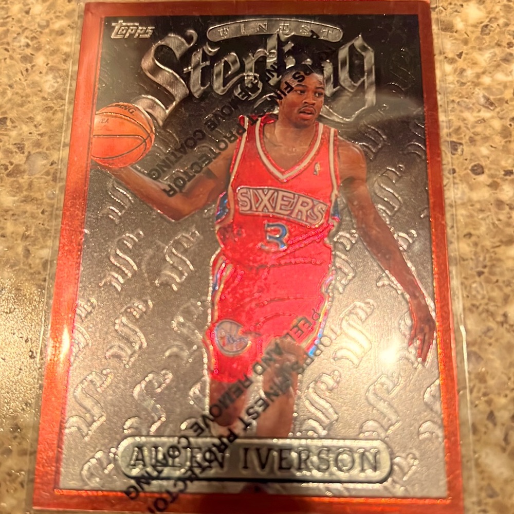 Topps 1997 Allen Iverson “Finest Sterling” card